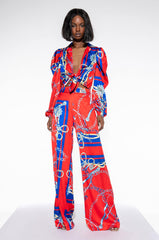 CAPRI SATIN WIDE LEG PANT