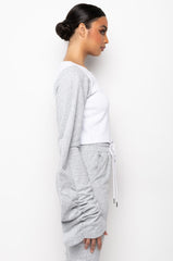 CITY CHIC CONTRAST SLEEVE SWEATSHIRT
