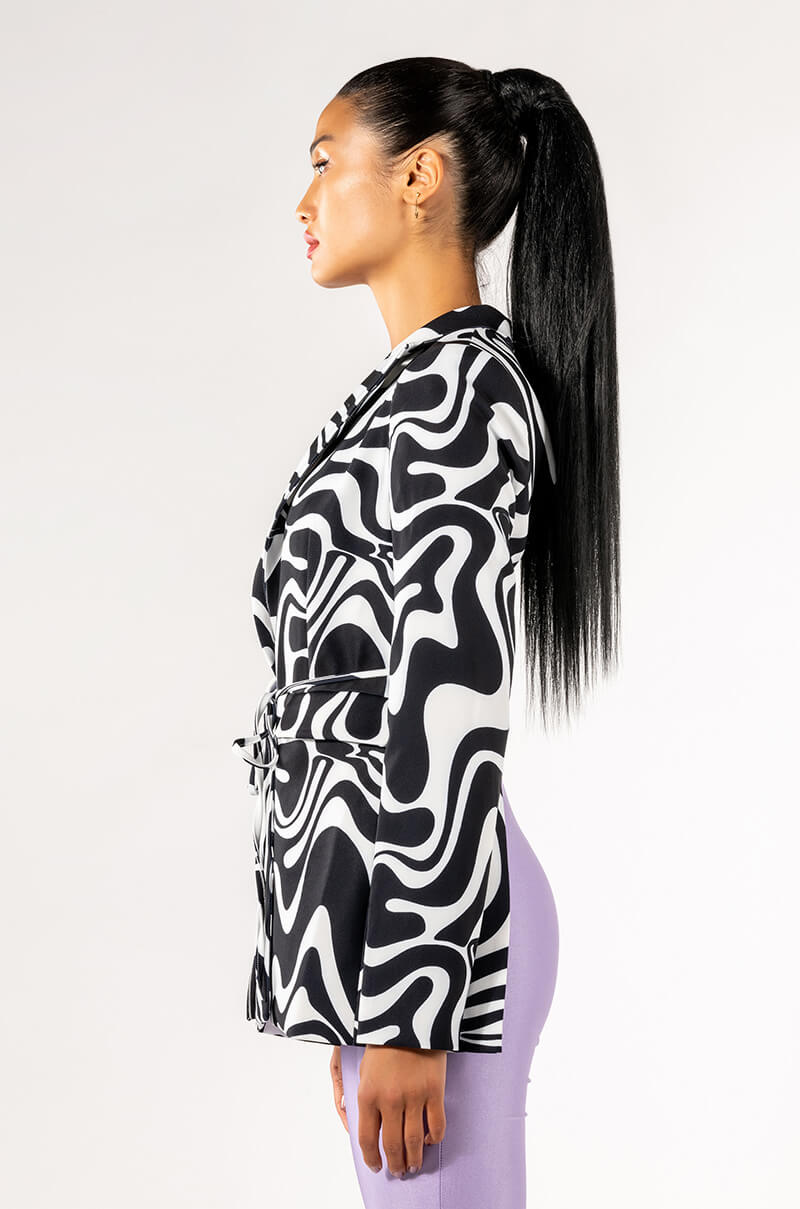 CITY GIRL SWIRLY OPEN BACK BLAZER