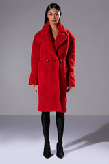 CLASSIC TEDDY TRENCH IN RED