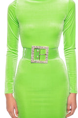 CLEAR TO ME EMBELLISHED BELT