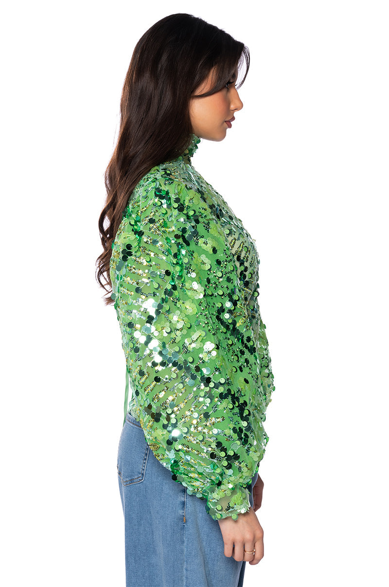 GALAXY EMBELLISHED LONGSLEEVE TOP