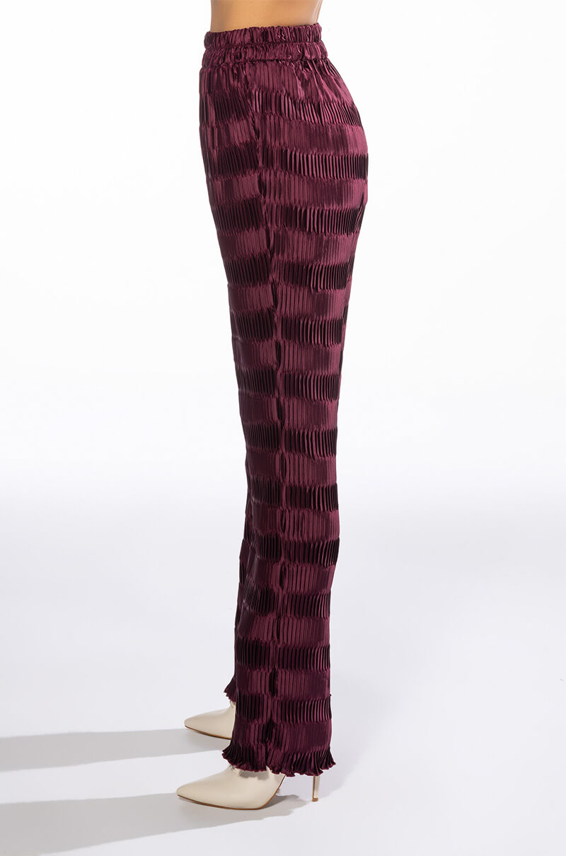CRINKLE SATIN PALAZZO PANT