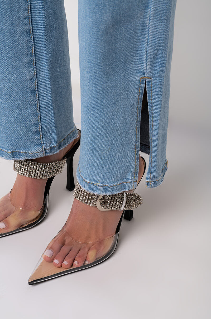 DAD JEANS WITH SIDE SLIT