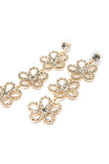 DAISY LOVE RHINESTONE DANGLE EARRINGS