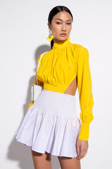 DAISY OPEN BACK LONG SLEEVE BLOUSE