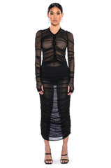 DASHING MESH TIGHT FITTED BUTTON DOWN