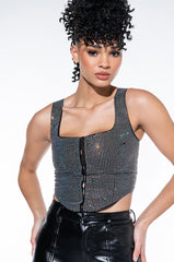 DIAMOND BALL RHINESTONE CORSET