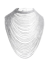 DISCO ALL NIGHT RHINESTONE DRAPE NECKLACE