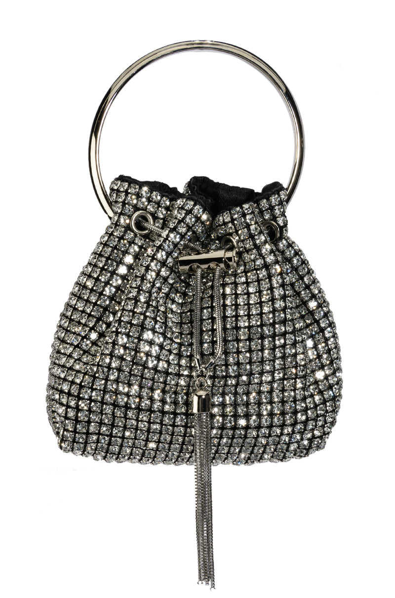 DISTURBIA EMBELLISHED BUCKET BAG