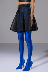 DON'T HATE THE PLAYER PLEATED MESH MINI SKIRT