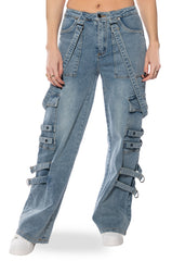 DON'T TAKE HIM BACK HIGH RISE WIDE LEG CARGO PANTS