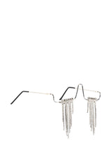 DRIP DROP EMBELLISHED EYEWEAR IN SILVER