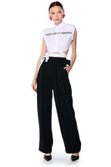 DYLAN HIGH WAISTED WIDE LEG TROUSER
