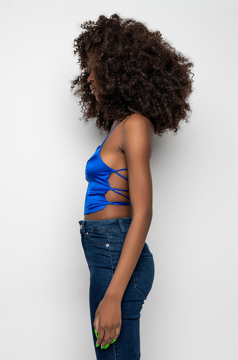 EASY BREEZY SATIN CROP TANK