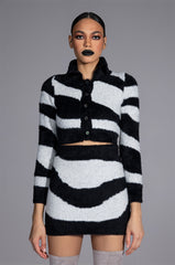 EASY DOES IT LONG SLEEVE BUTTON DOWN SWEATER