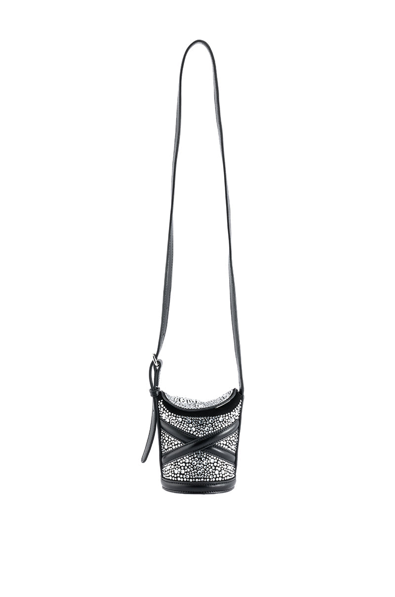 RHINESTONE MINI BUCKET BAG
