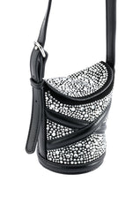 RHINESTONE MINI BUCKET BAG