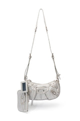 ELEGANT EMBELLISHED BAG IN SILVER
