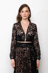 ESTELLE SEQUIN BLOUSE