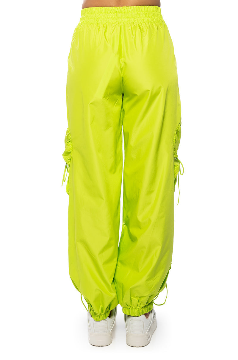 ETCHED OUT NYLON HIGH WAIST JOGGER