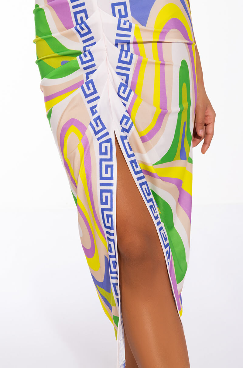 EMILEE FRONT SLIT MIDI SKIRT
