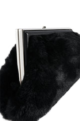 EXPENSIVE TASTE FAUX FUR CLUTCH