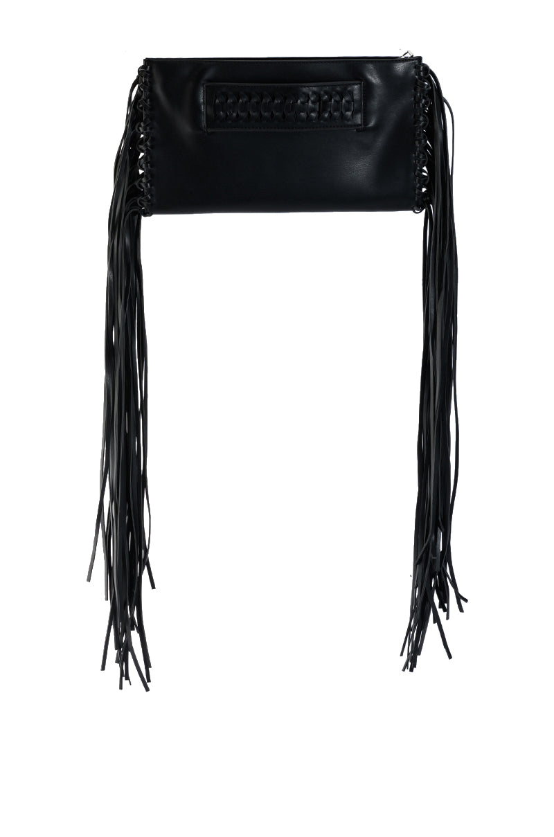 FINER THINGS FRINGE CLUTCH