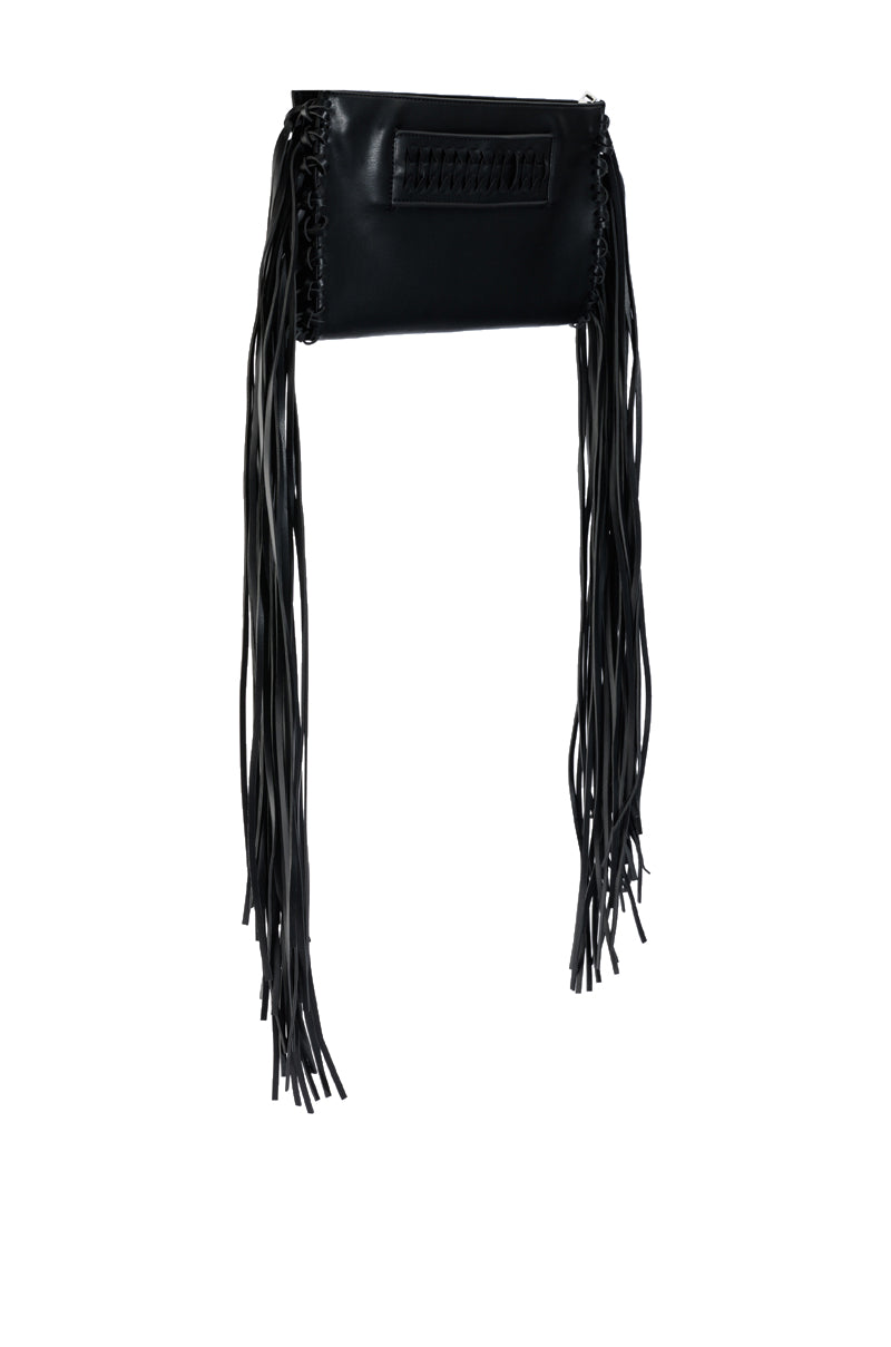 FINER THINGS FRINGE CLUTCH