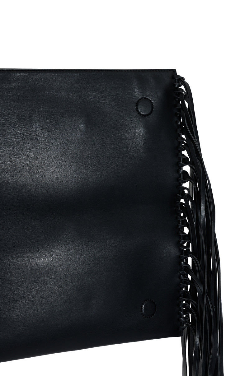 FINER THINGS FRINGE CLUTCH