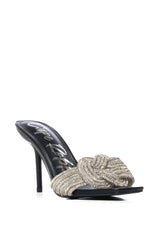 CAPE ROBBIN FLYNN BLACK EMBELLISHED SANDAL