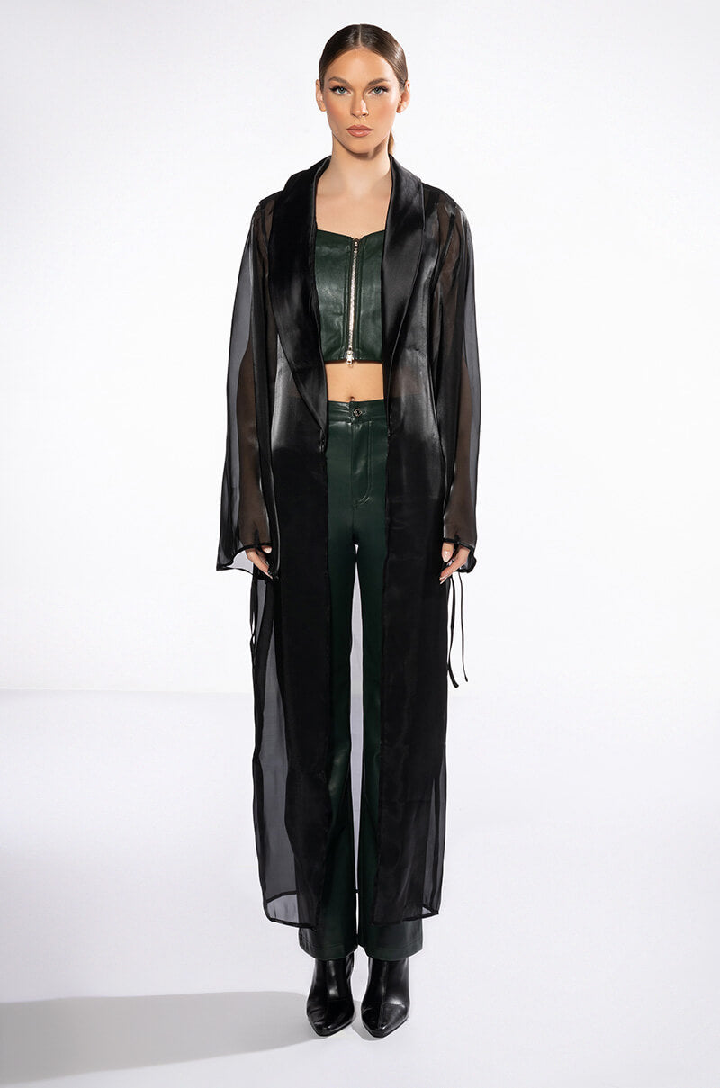 FOR ONCE MESH LONG DUSTER