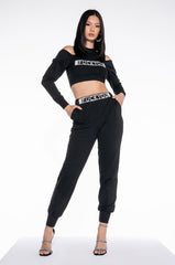 FU VERY MUCH COLD SHOULDER SWEATSHIRT