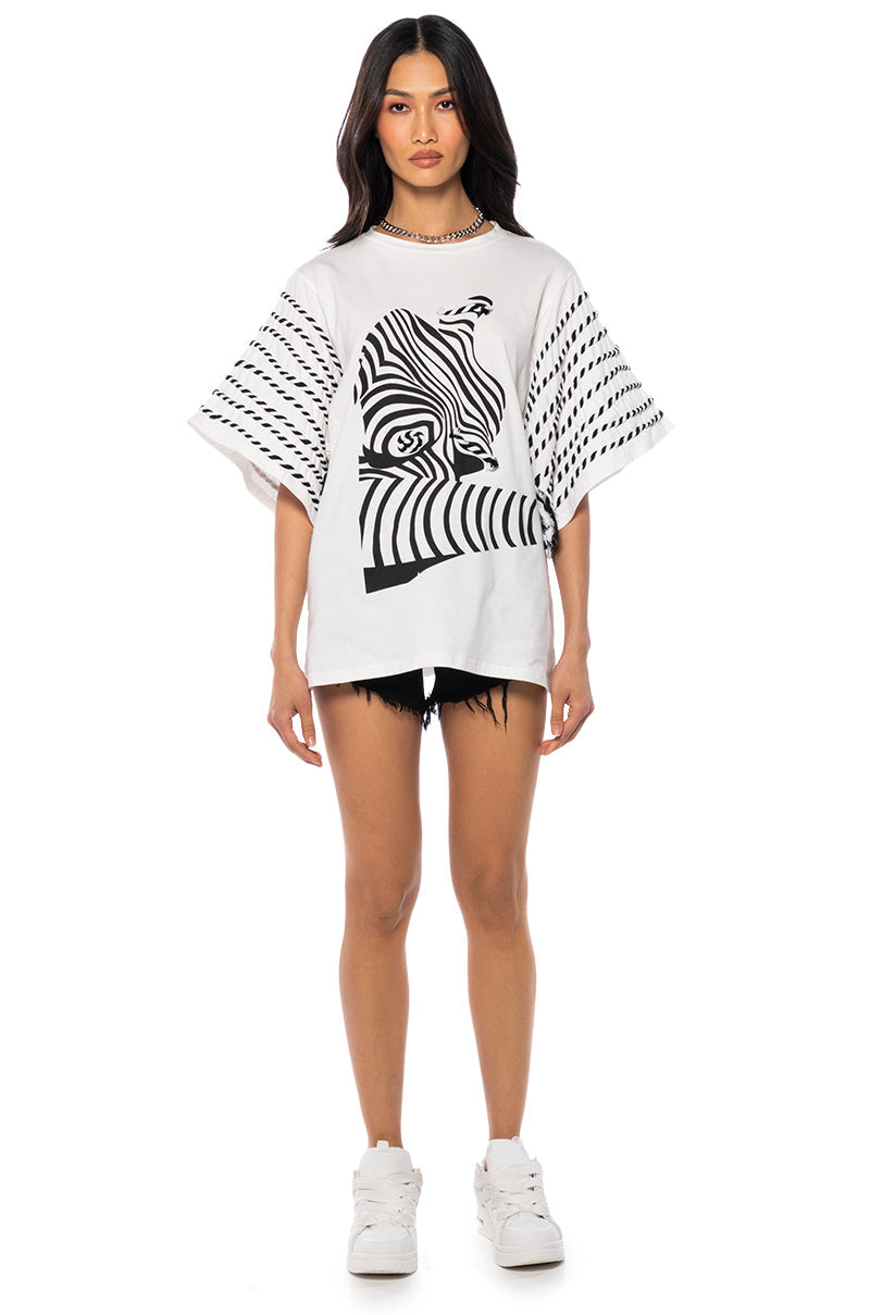 GENESIS GRAPHIC PRINT FASHION SLEEVE T SHIRT