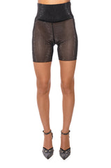 GLITZ MESH BIKER SHORT
