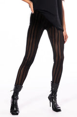 HEAR ME SAY MESH STRIPED LEGGING