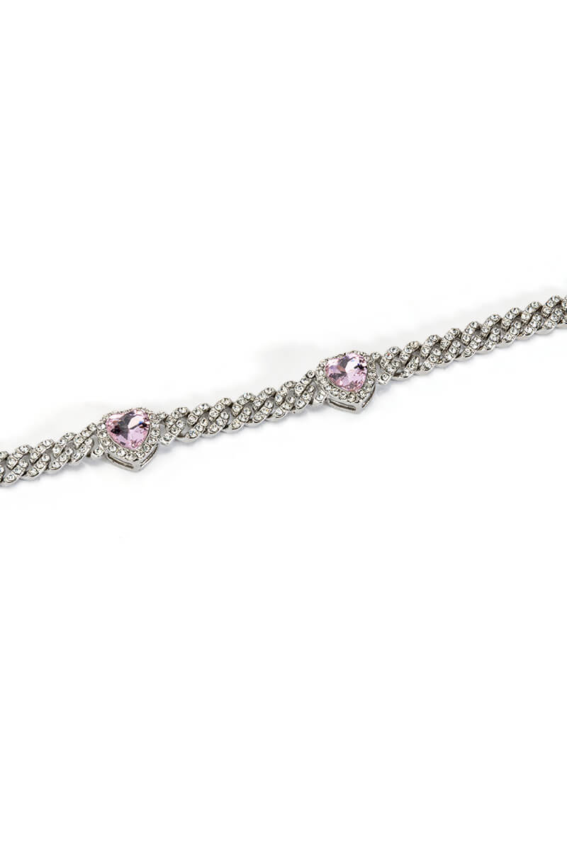 IRRESISTIBLE RHINESTONE HEART CHOKER
