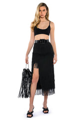 MONIQUE FRINGE MIDI SKIRT