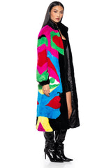 JAYLAY COLLECTION FAUX FUR PICASSO COAT