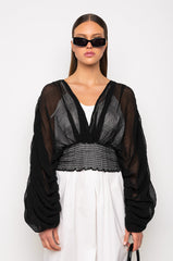 KAHANU FLOWY CHIFFON BLOUSE