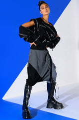 KENNEDY CINCHED ASYMMETRICAL DROP WAIST PANT