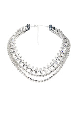 LAYERED CHOKER NECKLACE IN SILVER