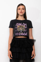 LONG LIVE ROCK N ROLL CROPPED GRAPHIC T