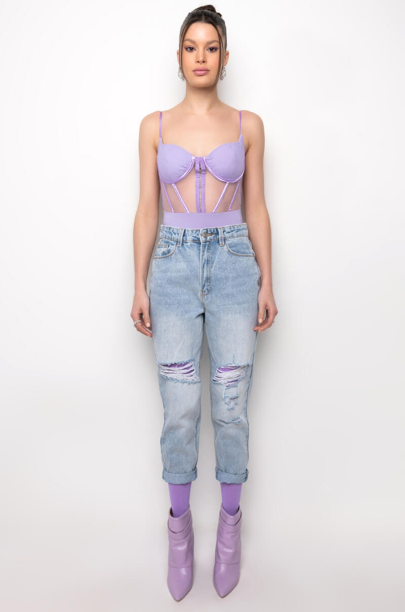 ESME MESH CORSET BODYSUIT