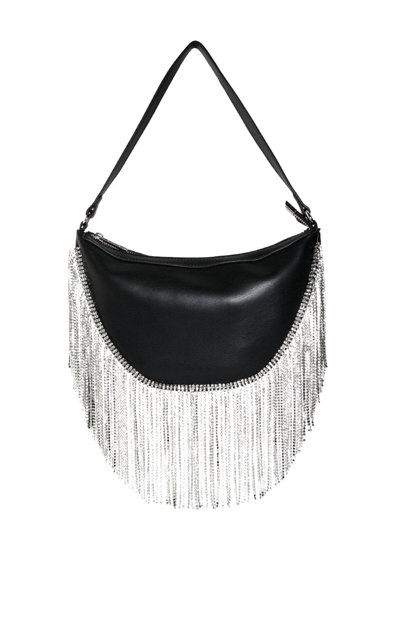 MISTY RHINESTONE FRINGE PURSE