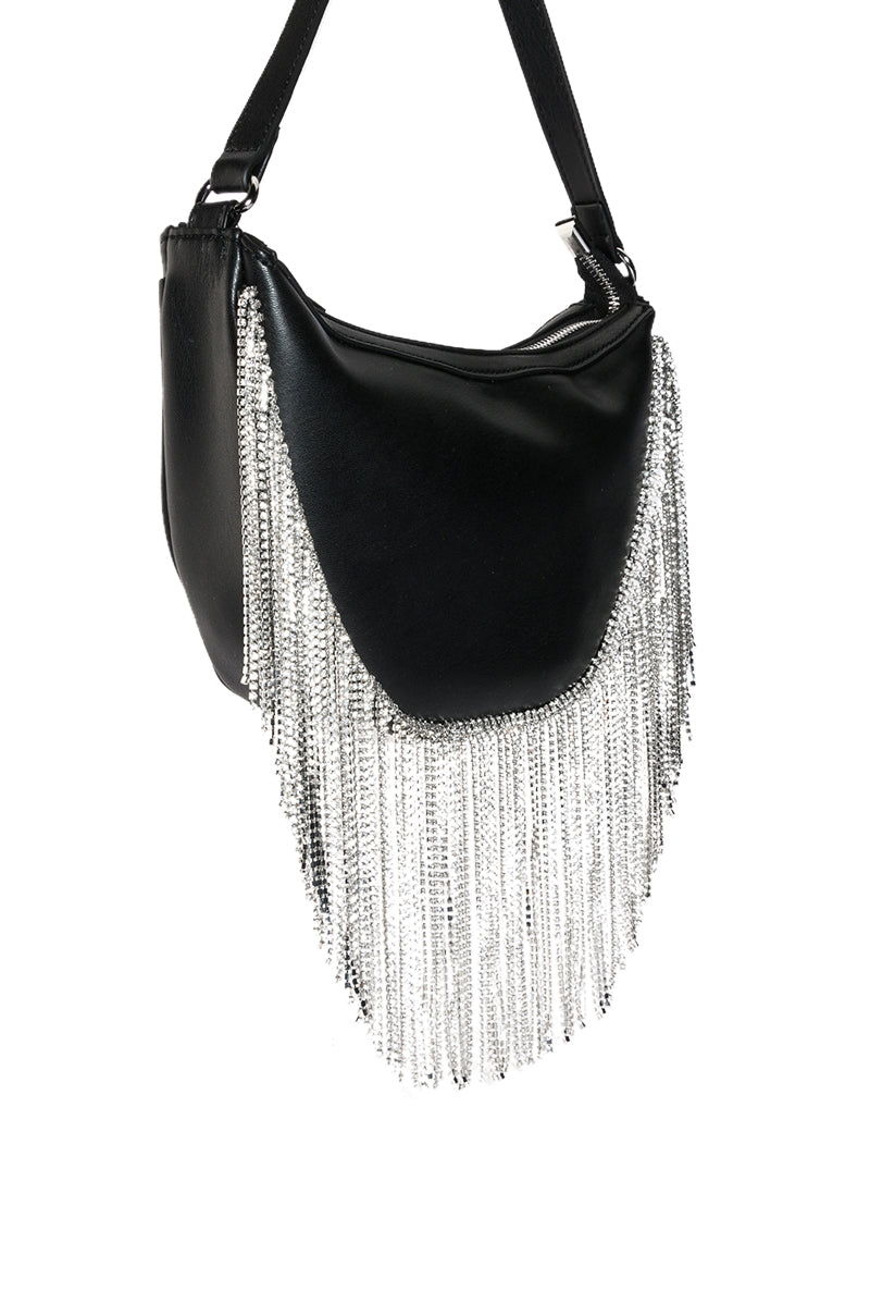 MISTY RHINESTONE FRINGE PURSE