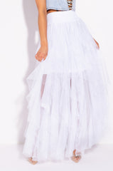 MODERN ROYALTY LAYERED MESH MAXI SKIRT
