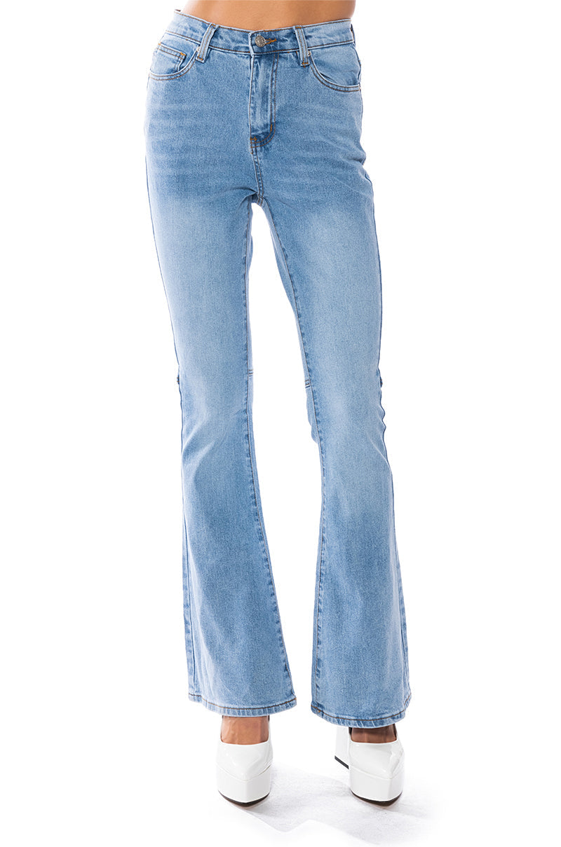 MY BUSINESS HIGH RISE FLARE JEANS