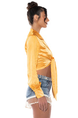 NATALIE TIE FRONT BLOUSE