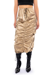 NO STOPPIN ME CARGO MIDI SKIRT